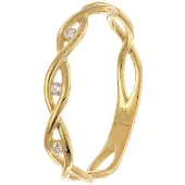 Trendor 68415 Damen-Ring Gold 333/8K mit Zirkonias
