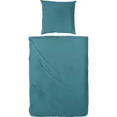 PRIMERA Luxus Mako-Satin Bettwäsche 135x200 uni einfarbig smaragd 25501-555
