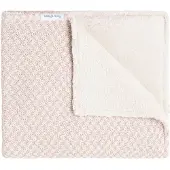 Babys Only Gitterbettdecke Teddyfutter Happiness Alt Rosa/Ecru