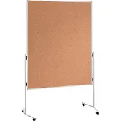Franken Moderationstafel ECO, 1200 x 1500 mm, beidseitig, mit Rollen, braun/Kork, ECO-UMTKTR