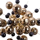 Näve Pendelleuchten - Pendelleuchte "EXPLOSION" Ø: 65cm gold, Hängelampe im Design Style, aus Metall und Glas in gold, 193 cm hoch, Ø 65 cm, G9-Fassung