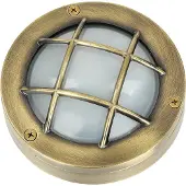 Licht-Erlebnisse Außenwandleuchte IP64 G9 Ø 14 cm Glas Messing massiv Maritim Hof Terrasse Wandlampe außen