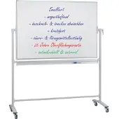 Franken Whiteboard Mobil mit Drehfunktion Emaille antimikrobiell