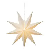Star Trading Papierstern Lysa 9-zackig Lochmuster E14 Fassung weiß Ø 80cm