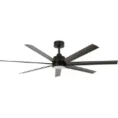 Beacon Deckenventilator mit Licht Atlanta, schwarz, leise dimmbar, schwarz, für Wohn- / Esszimmer, Kunststoff, Modern