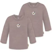 Normani 2er Pack Baby Merino Longsleeve „Taupo" - 9465