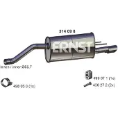 ERNST Endschalldämpfer 034098 für OPEL GENERAL MOTORS