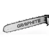 Graphite Benzin Kettensäge 2kW 2.7PS, 18" Schiene, 52cm3 Hubraum, 2-Takt-Verbrennungsmotor, 45cm Stange, automatischer Saugschalter, Tankinhalt 550 cm³, Gewicht 5,53 kg