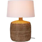 Lucide Tischlampe Ambala Ø 45 cm – Seegrasbraun