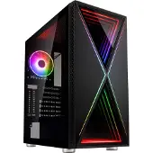 Kolink Void X, Midi Tower, PC, Schwarz, ATX, EATX, micro ATX, Mini-ITX, Kunststoff, Stahl, Gehärtetes Glas, Gaming