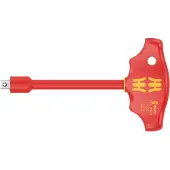 Wera 410 i VDE B VDE-isolierter Quergriff-Adapterschraubendreher für 3/8" Steckschlüsseleinsätze, 3/8" x 130 mm