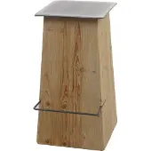Mendler Barhocker MCW-L76, Barstuhl Tresenhocker, Industrial Massiv-Holz MVG-, natur mit Metall-Optik