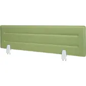 Mendler Tischtrennwand MCW-G76, Büro-Sichtschutz Schreibtisch Pinnwand, Klemmen Stoff/Textil mit Prägung 100x30cm grün