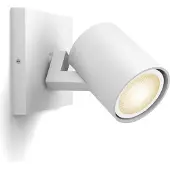 Philips Hue White ambience Runner Einzelspot, Bluetooth/Zigbee, Weiß, LED, Metall, GU10, 2200 K
