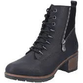 Rieker Damen Schnürstiefeletten Schwarz Synthetik Größe: 39
