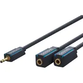 ClickTronic 70491, 3.5mm, Männlich, 3.5mm, Weiblich, 0,1 m, Blau