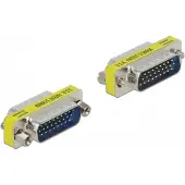 DeLOCK D-Sub HD 26 Pin Gender Changer Stecker zu Stecker, D-Sub 26pin, D-Sub 26pin, Silber