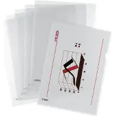 Herlitz Sichthülle, DIN A4, PP, transparent, 0,12 mm genarbt, seitlich und oben offen, mit Griffausstanzung