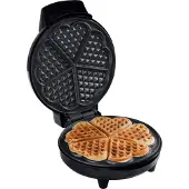 Bestron Waffeleisen "AWM700S", 700 W, klassische Herzwaffeln, Antihaftbeschichtung, inkl. Rezeptvorschläge