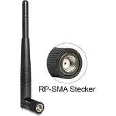 DeLOCK 88461, 3 dBi, 2.4 - 2.5 / 4.9 - 5.875 GHz, IEEE 802.11a,IEEE 802.11b,IEEE 802.11g,IEEE 802.11n, 50 Ohm, Omnidirektionale Antenne, RP-SMA