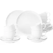 Seltmann Kaffeeservice "Geschirr-Set, Service Lido", (Set, 18 tlg.), Tassen, Untertassen, Teller, 18 Teile, für 6 Personen, Made in Germany