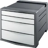 Esselte Vivida, Polystyrene, Weiß, A4, 4 Schublade(n), 210 g, 254 x 350 x 61 mm