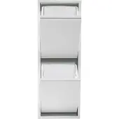 En.casa Mülltrennschrank 'Sollentuna' mit 2 Kippfächern Metall 2 x 14 L Eimer Weiß
