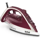 Tefal Ultimate Pure Ultragliss Plus Dampfbügeleisen FV6810, Dampfbügeleisen, 2 m, 250 g/min, Rot, Silber, 50 g/min, 0,27 l