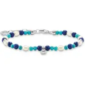 Thomas Sabo A2064-775-7-L19v Armband mit Blauen Steinen und Perlen