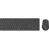 Rapoo 9700M, Volle Größe (100%), Kabellos, Bluetooth, QWERTY, Schwarz, Maus enthalten