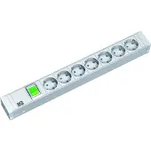 Bachmann 19" 1,5HE 7xCEE7/3 1xSchalter Strom 2,0m CEE7/7