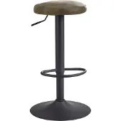 FineBuy Barhocker Wildlederoptik Grau Hocker ohne Lehne 58 - 79 cm Küchenhocker Stoff Metall 100kg Design Barstuhl Tresenhocker Drehbar Bistrohocker
