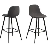 Ebuy24 Willy Barhocker grau, Metall schwarz.