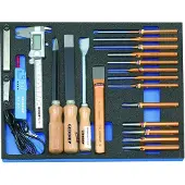 Gedore 2005 CT2-119 Werkzeugsortiment in Check-Tool-Modul, 21-teilig, 2016338