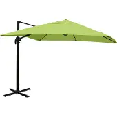 Mendler Gastronomie-Ampelschirm MCW-A96, Sonnenschirm, 3x3m (Ø4,24m) Polyester/Alu 23kg grün ohne Ständer