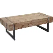 Mendler Couchtisch MCW-A15a, Wohnzimmertisch, Tanne Holz rustikal massiv MVG- 40x120x60cm naturfarben