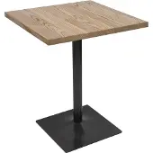 Mendler Bistrotisch MCW-H10, Bartisch Thekentisch, Industrial Gastro Metall Ulme Massivholz MVG 70x70cm hellbraun