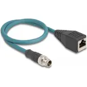 DeLOCK M12 Adapterkabel X-kodiert 8 Pin Stecker zu RJ45 Buchse 50 cm