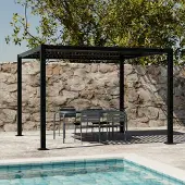 Sweeek - Bioklimatische Pergola mit Lamellendach Palace 3x3m - Schwarz