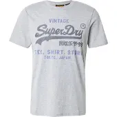Superdry T-Shirt "T-Shirt VI Heritage Relaxed Tee 1er Pack", Herren, Gr. S, grau, Obermaterial: 100% Baumwolle CO., Shirts T-Shirt