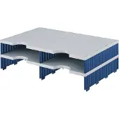 Styro Sortierstation styrodoc Standard, DIN C4, Anbaueinheit, grau/blau