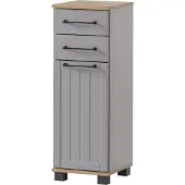 MÖBELPARTNER Unterschrank Jelda BxHxT 30.3 x 88.1 x 32.6 cm platingrau-eiche Landhaus Nachbildung