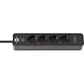 Brennenstuhl 1153240106, 1,5 m, Drinnen, IP20, Schwarz, 4 AC-Ausgänge, 240 V