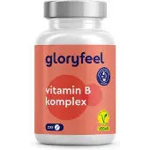 Gloryfeel Vitamin B Komplex Tabletten 200 Stück (7Monate) - 8 B-Vitamine in 1 Tablette B1,2,3,5,6,7,9,12 100 g