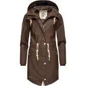 NAVAHOO Regenjacke "Tropical Stormoo" mit Kapuze Wasserdichter Damen Outdoor Regenmantel
