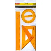 Aristo Geometrie-Set Geocontrast 4-teilig transparent gelb