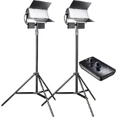 Walimex pro Sirius 160 LED 65W Daylight 2-Pack with Tripods