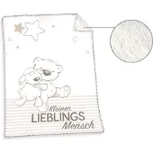 Herding Babydecke "Jonas Lieblingsmensch", mit niedlichem Motiv, Kuscheldecke