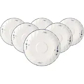 Villeroy & Boch Untertasse "Mokka-/Espressountertassen Vieux Luxembourg ø 12 cm 6er Set weiß-blau"