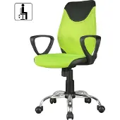 FineBuy Kinder-Schreibtischstuhl Grün TERNI für Kinder ab 6 mit Lehne Kinder-Drehstuhl Kinder-Bürostuhl ergonomisch Jugendstuhl höhenverstellbar